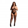 Le Desir - Strappy Suspender Bodystocking Queen Size - Black
