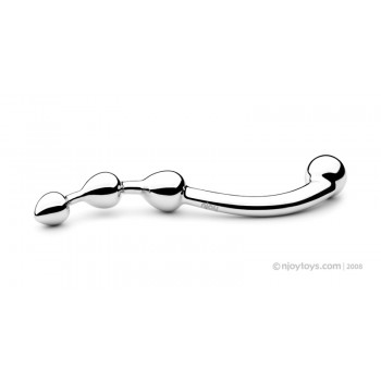 Njoy Fun Wand - G-Spot/Prostate Dildo - Silver Njoy Fun Wand - G-Spot/Prostate Dildo - Silver