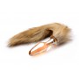 TAILZ - Fox Tail Glass Anal Plug - Orange with Faux Fur Tail TAILZ - Fox Tail Glass Anal Plug - Orange with Faux Fur Tail
