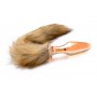 TAILZ - Fox Tail Glass Anal Plug - Orange with Faux Fur Tail TAILZ - Fox Tail Glass Anal Plug - Orange with Faux Fur Tail