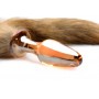 TAILZ - Fox Tail Glass Anal Plug - Orange with Faux Fur Tail TAILZ - Fox Tail Glass Anal Plug - Orange with Faux Fur Tail