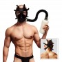 Silikona inhalācijas gāzmaska ar aromāta pudeli, unisex, melnbalta, viens izmērs, XR Brands