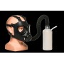 Silikona inhalācijas gāzmaska ar aromāta pudeli, unisex, melnbalta, viens izmērs, XR Brands