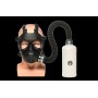 Silikona inhalācijas gāzmaska ar aromāta pudeli, unisex, melnbalta, viens izmērs, XR Brands
