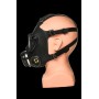 Silikona inhalācijas gāzmaska ar aromāta pudeli, unisex, melnbalta, viens izmērs, XR Brands