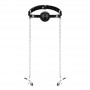 Bedroom Fantasies - Ball Gag with Nipple Clamps Black Bedroom Fantasies - Ball Gag with Nipple Clamps Black