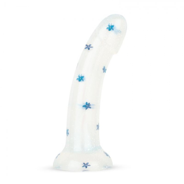 Dildo Collection Blossom Bliss Dildo – Blue Glitter Design 19 cm