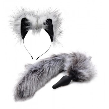 TAILZ - Grey Wolf Tail Plug & Ears Set TAILZ - Grey Wolf Tail Plug & Ears Set