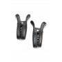 XR Brands - Dark Grip Vibrating Nipple Clamps - Black