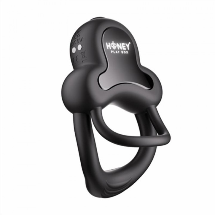 HoneyPlayBox - Anello-App-Controlled Vibrating Double Cock Ring & Clitoris HoneyPlayBox - Anello-App-Controlled Vibrating Double Cock Ring & Clitoris