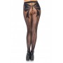 Open crotch tights with bow design