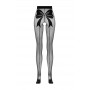 Open crotch tights with bow design