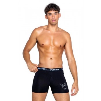 Playboy Lingerie - Mens Tuxedo Boxer - Black
