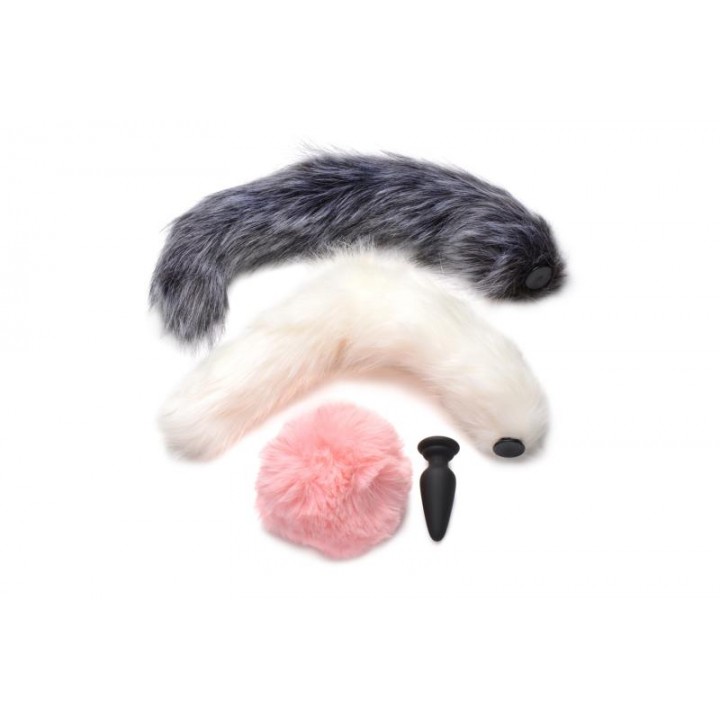 TAILZ - Snap-On Anal Plug with 3 Interchangeable Tails TAILZ - Snap-On Anal Plug with 3 Interchangeable Tails