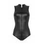 Wetlook 2-way zipper body Xenna - black - 2XL Wetlook 2-way zipper body Xenna - black - 2XL