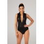 Wetlook 2-way zipper body Xenna - black - 2XL Wetlook 2-way zipper body Xenna - black - 2XL