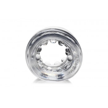 Elastīgs sēklinieku stiepējs ar reljefu, vīriešiem, caurspīdīgs 48 mm XR Brands