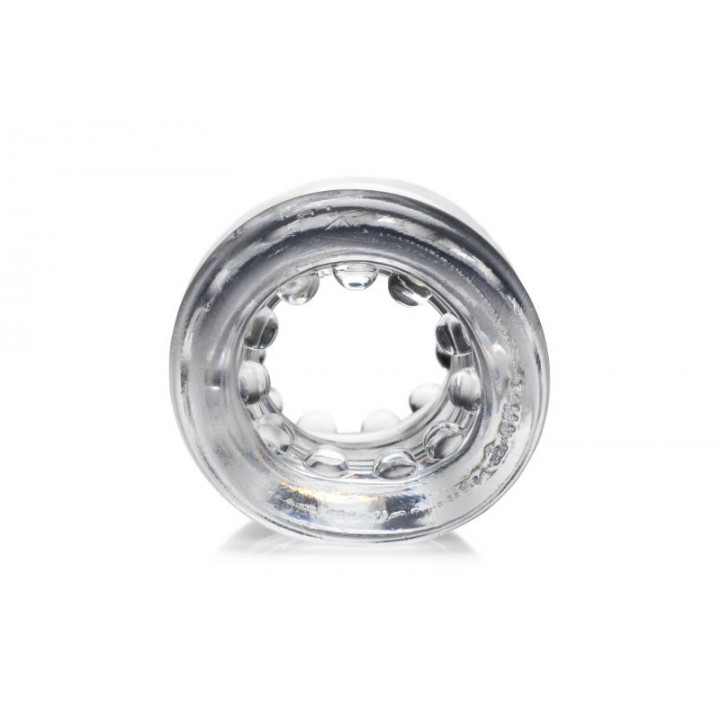 Elastīgs sēklinieku stiepējs ar reljefu, vīriešiem, caurspīdīgs 48 mm XR Brands