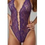 Renee Lace Thong Bodysuit - Purple