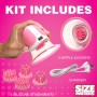 SIZE MATTERS - Rotating Nipple Suckers - 4 Attachments SIZE MATTERS - Rotating Nipple Suckers - 4 Attachments