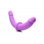 XR Brands - Double Dildo with Harness - Purple XR Brands - Double Dildo with Harness - Purple