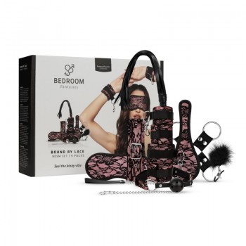 Bedroom Fantasies - Bound by Lace - 8 Piece SM Set - Pink Bedroom Fantasies - Bound by Lace - 8 Piece SM Set - Pink