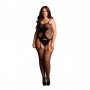Le Desir - Fence Net Suspender Bodystocking Queen Size - Black