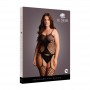 Le Desir - Fence Net Suspender Bodystocking Queen Size - Black