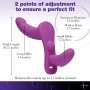 XR Brands - Double Vibrating Dildo with Harness - Purple XR Brands - Double Vibrating Dildo with Harness - Purple