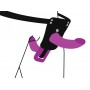 XR Brands - Double Vibrating Dildo with Harness - Purple XR Brands - Double Vibrating Dildo with Harness - Purple