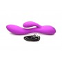 Silikona truša vibrators ar dubulto stimulāciju, ūdensizturīgs, violets, 19,5 cm, XR Brands