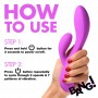 Silikona truša vibrators ar dubulto stimulāciju, ūdensizturīgs, violets, 19,5 cm, XR Brands