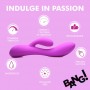 Silikona truša vibrators ar dubulto stimulāciju, ūdensizturīgs, violets, 19,5 cm, XR Brands