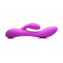 Silikona truša vibrators ar dubulto stimulāciju, ūdensizturīgs, violets, 19,5 cm, XR Brands