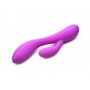 Silikona truša vibrators ar dubulto stimulāciju, ūdensizturīgs, violets, 19,5 cm, XR Brands