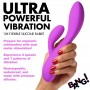 Silikona truša vibrators ar dubulto stimulāciju, ūdensizturīgs, violets, 19,5 cm, XR Brands