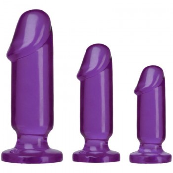 Doc Johnson - Crystal Jellies Anal Starter Kit - Purple Doc Johnson - Crystal Jellies Anal Starter Kit - Purple