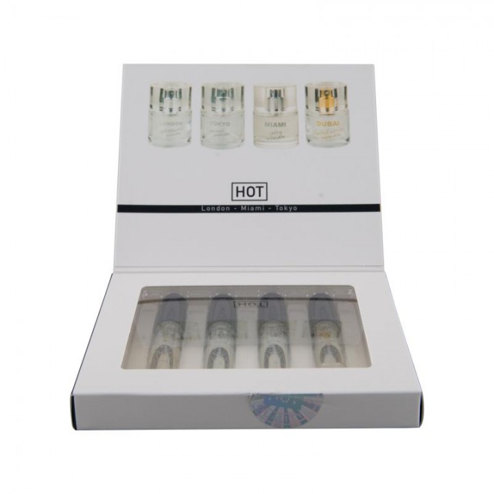 Feromonų rinkinys Hot Perfume Tester Box, 4x5ml Feromonų rinkinys Hot Perfume Tester Box, 4x5ml