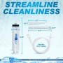 Anālā klizma ar uzgaļiem 150 ml un 60 cm cauruli, XR Brands, caurspīdīga