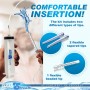 Anālā klizma ar uzgaļiem 150 ml un 60 cm cauruli, XR Brands, caurspīdīga