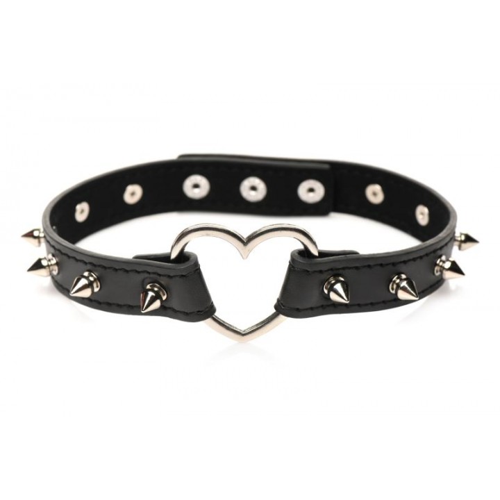 XR Brands - Spiked Heart Choker - Black