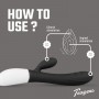 Teazers Rabbit Vibrator - Black - Teazers