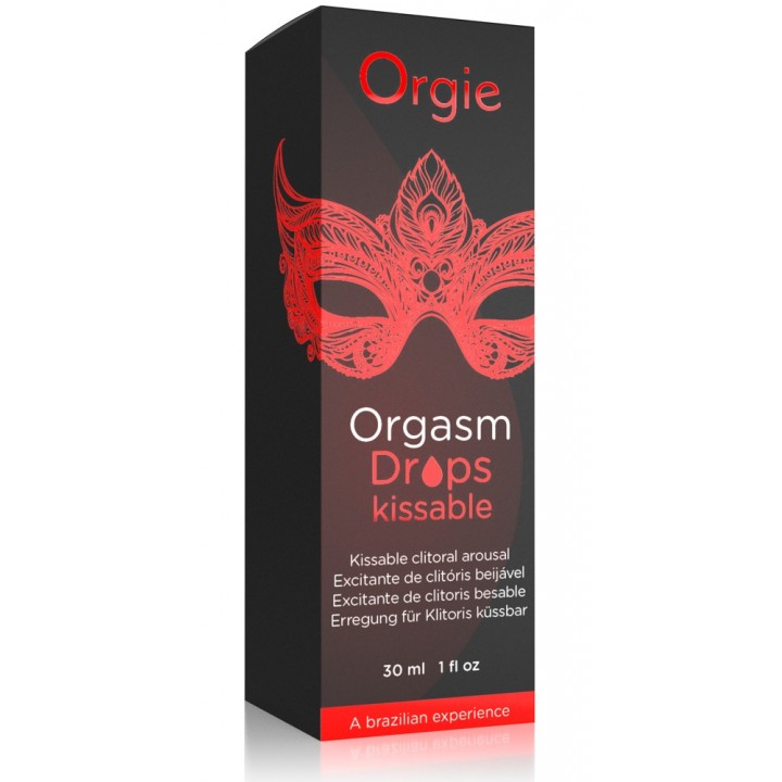 Stimulējoši klitora pilieni Orgie Orgasm Drops Kissable, 30 ml