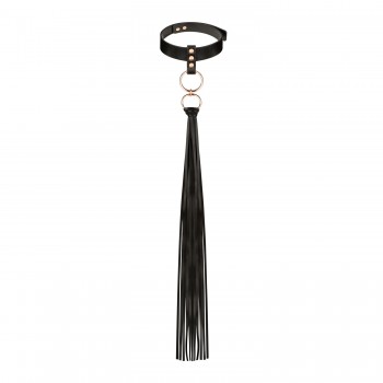 Rosy Gold - Collar with Flogger - Black