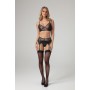 3 pc Lingerie-set Sanne -black animal - S