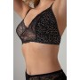 3 pc Lingerie-set Sanne -black animal - S