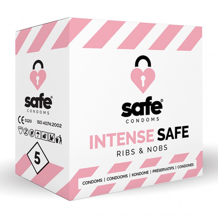 SAFE - Condoms - Ribs & Nobs (5 pcs) - Safe