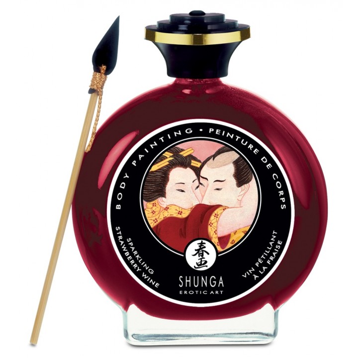 Ķermeņa krāsa Shunga Strawberry, 100 ml