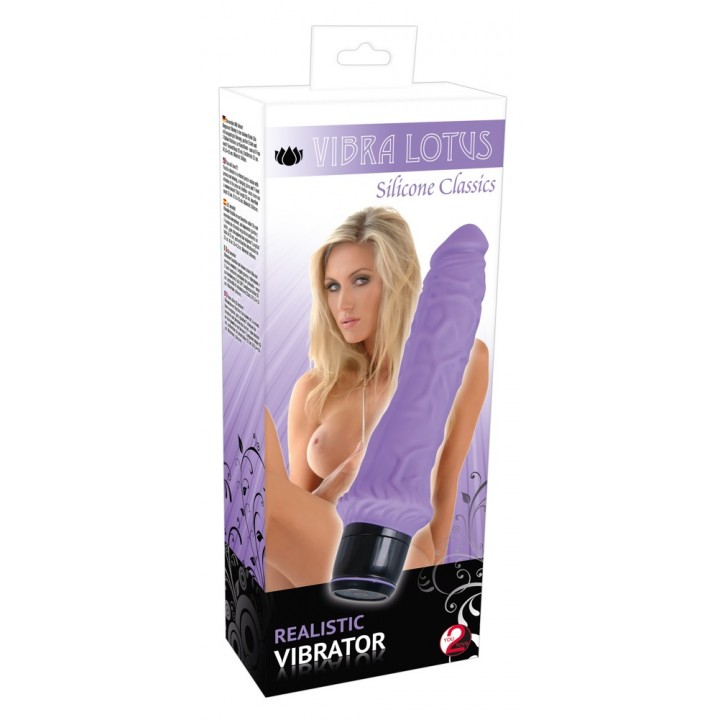 Reālistisks silikona vibrators ar 7 režīmiem, violets 25 cm You2Toys