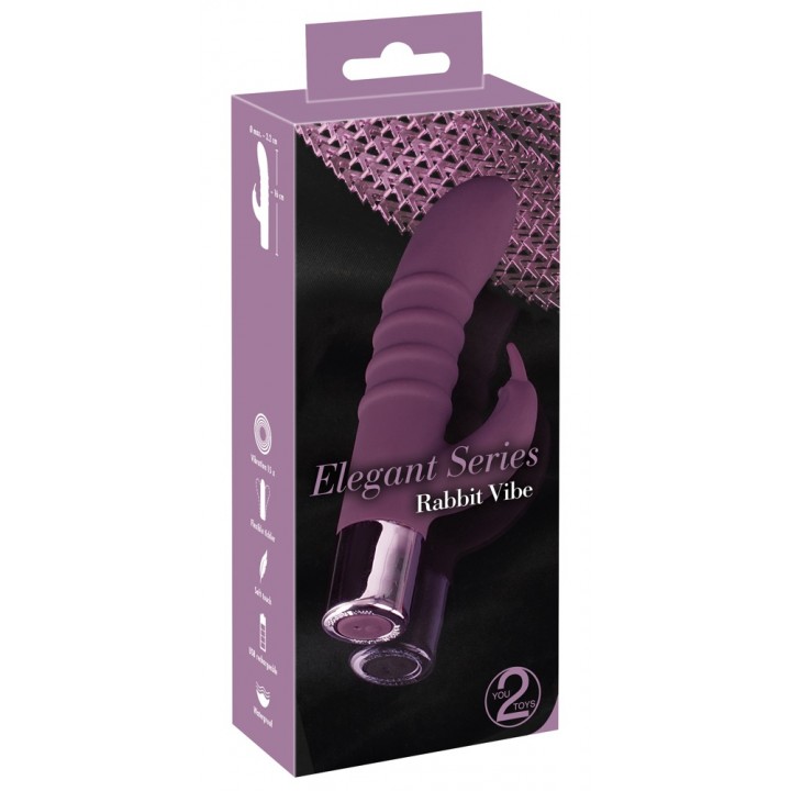 Vibrators maksts un klitora stimulācijai lillā krāsā 15 režīmi 16cm